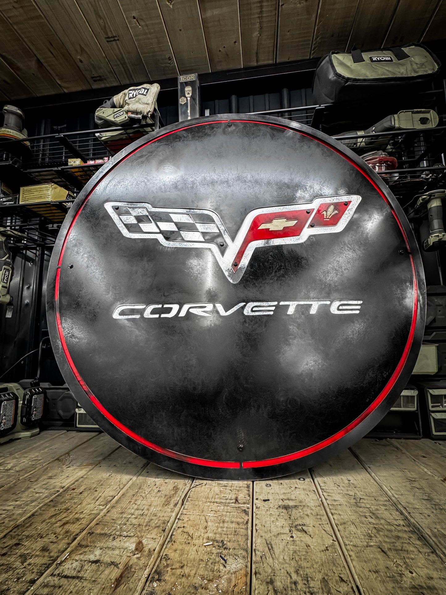 Corvette Black Sign