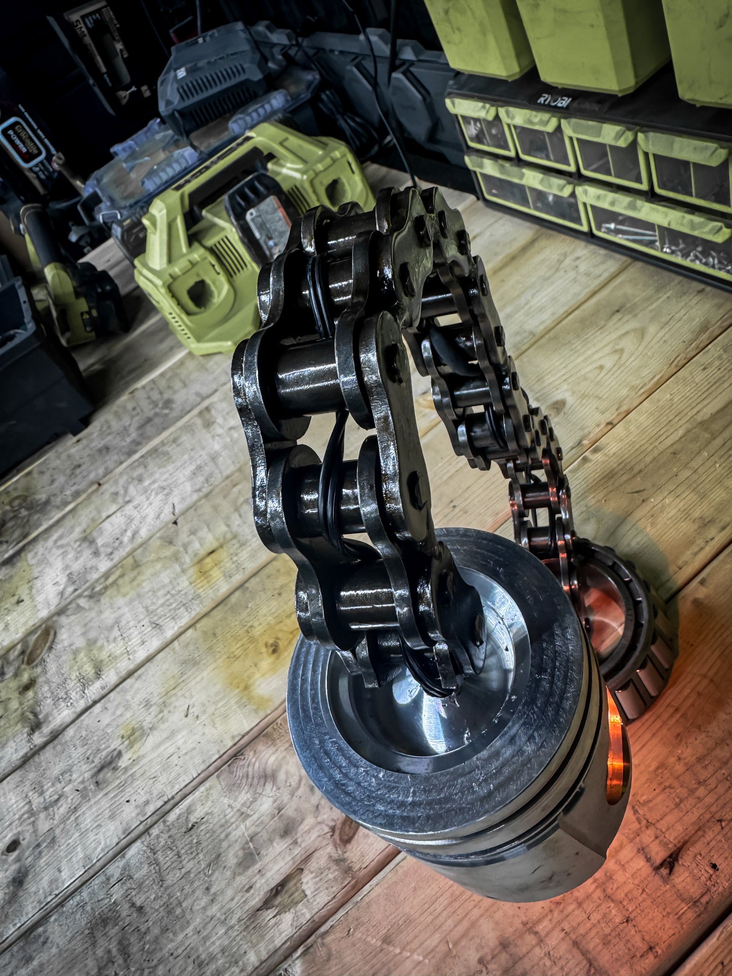 Diesel Core Piston Lamp — Built from Real Engine Parts