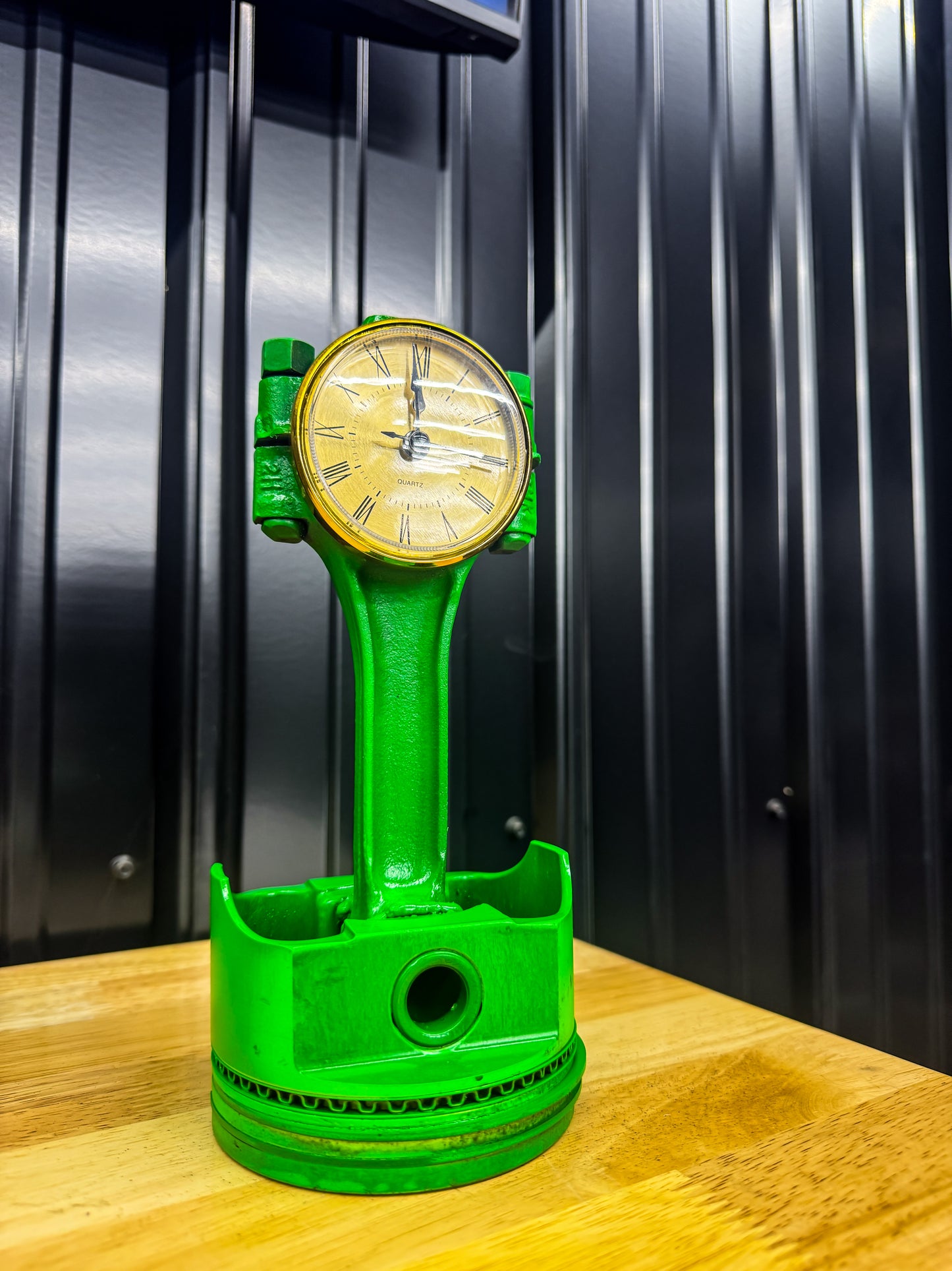 Lime Green Piston Clock