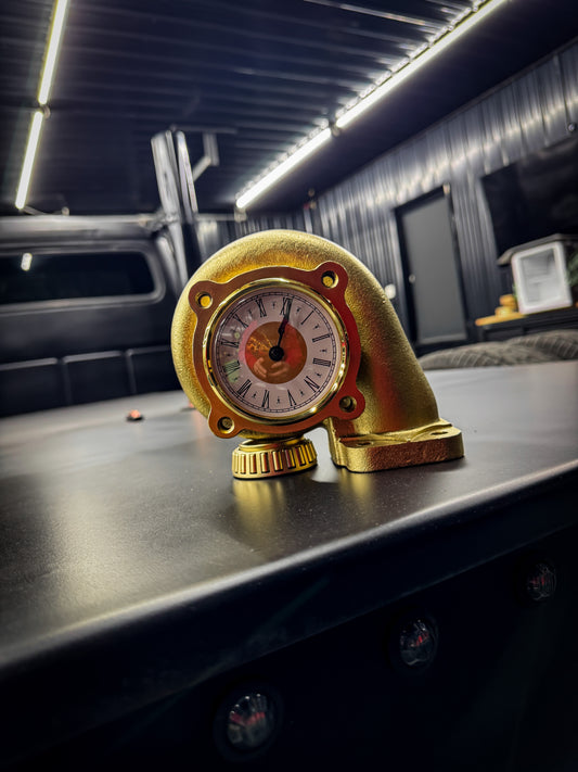 Gold Turbo Desk Clock