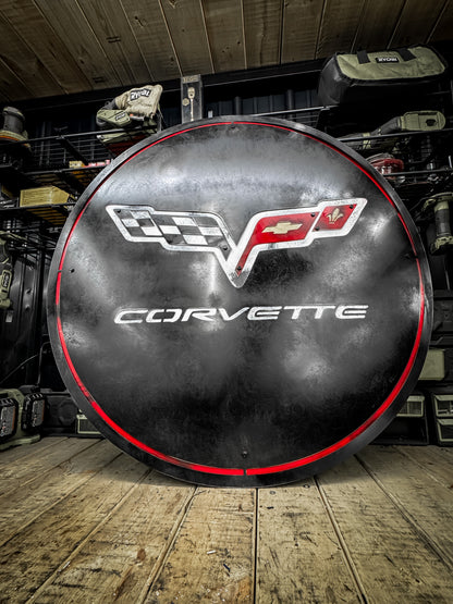 Corvette Black Sign