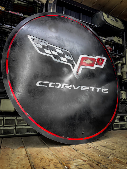 Corvette Black Sign
