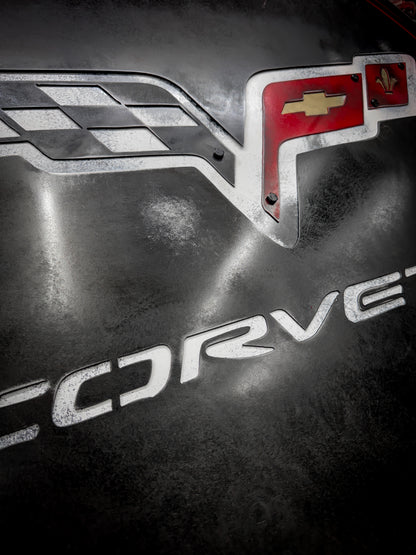 Corvette Black Sign