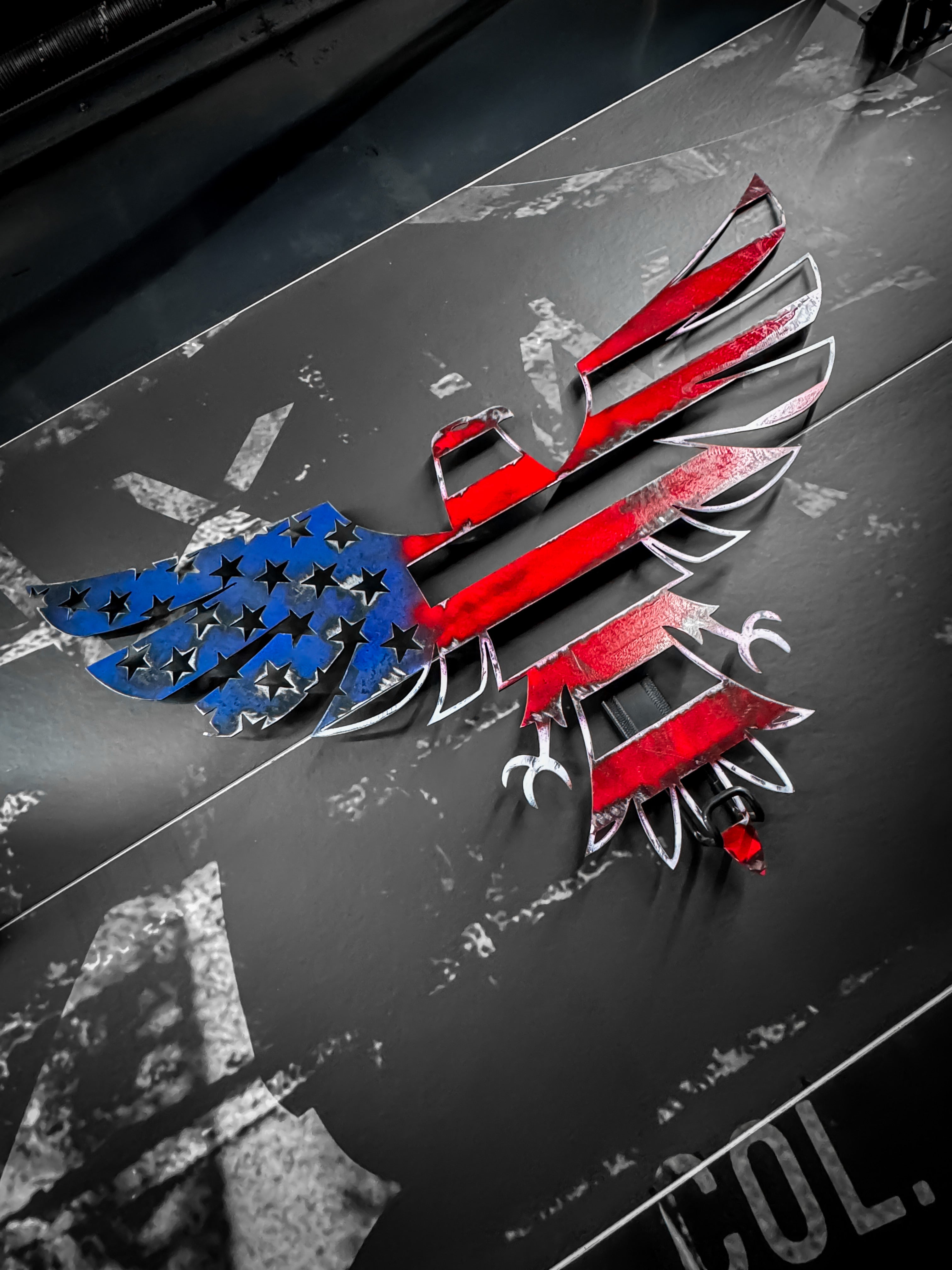 American Eagle Flag Metal Art - Patriotic Garage Wall Decor | Ironwood ...