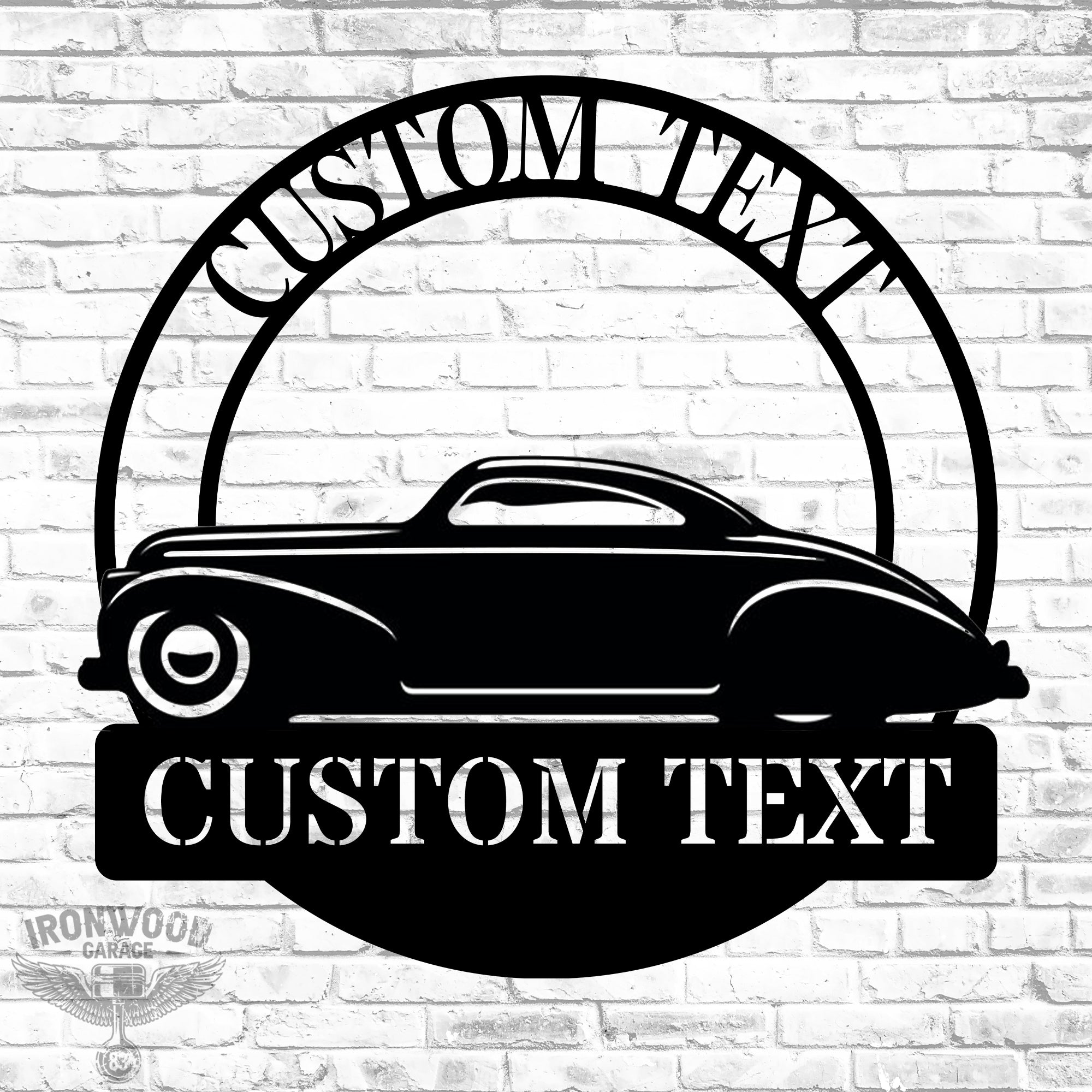 Chopped Rod Garage Sign – Ironwood Garage