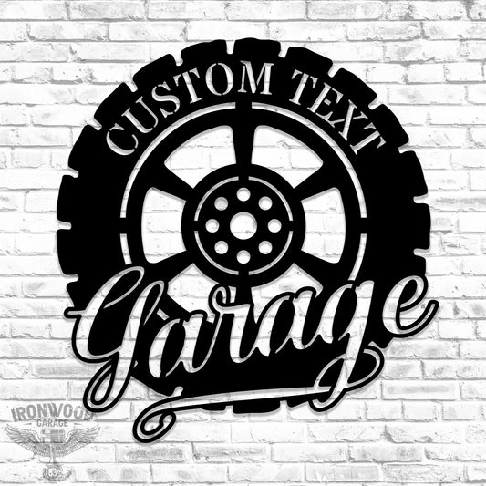 Wheel Garage Sign