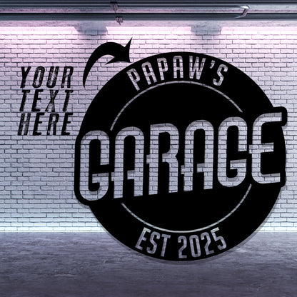 Papaw's Garage Sign